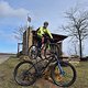 Mountainbike-Fahrt am Morgen