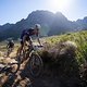 Georg Egger and Lukas Baum of team Speed Company Racing during stage 6 of the 2022 Absa Cape Epic Mountain Bike stage race from Stellenbosch to Stellenbosch, South Africa on the 26th March 2022.