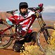 Ramon Hunziker mit seinem Rampage-Bike von Trek
