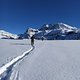 Schnee Wanderung in der Schweiz
660 hm hoch 
870 hm bergab
meist unverspurt in knietiefem Schnee