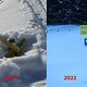 Skitour: Sunn- und Schattseitenpulver bei niedriger Schneelage; ein Glück, dass ich ein ?Wassersteinski ?Steinwasserski hab&#039; :)