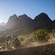 Tlotlo Mohweledi Selala and  Halalisani Njabulo Ndebele of team Exxaro Academy 1 during stage 6 of the 2022 Absa Cape Epic Mountain Bike stage race from Stellenbosch to Stellenbosch, South Africa on the 26th March 2022.