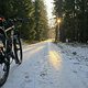 Mountainbike-Fahrt am Morgen