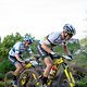 Nino Schurter and Lars Forster of Stott Sram during stage 5 of the 2019 Absa Cape Epic Mountain Bike stage race held from Oak Valley Estate in Elgin to the University of Stellenbosch Sports Fields in Stellenbosch, South Africa on the 22nd March 2019.