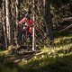 Sandra Böhrner unterwegs auf den 3-Länder Endurotrails beim 3. Stopp am Reschenpass