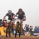 Sebastian Stark (R) and Laura Stark (L) during the Prologue of the 2019 Absa Cape Epic Mountain Bike stage race held at the University of Cape Town in Cape Town, South Africa on the 17th March 2019.

Photo by Sam Clark/Cape Epic

PLEASE ENSURE TH