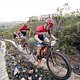 Alan Hatherly and Matthew Beers during stage 5 of the 2019 Absa Cape Epic Mountain Bike stage race held from Oak Valley Estate in Elgin to the University of Stellenbosch Sports Fields in Stellenbosch, South Africa on the 22nd March 2019.

Photo by 