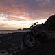 Sunset und Fahrrad