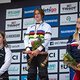 Das Podium der Juniorinnen: Shania Rawson (links), Melanie Chappaz (Mitte) und Flora Lesoin (rechts).