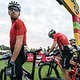 Riders waiting at start during stage 1 of the 2019 Absa Cape Epic Mountain Bike stage race held from Hermanus High School in Hermanus, South Africa on the 18th March 2019.

Photo by Justin Coomber/Cape Epic

PLEASE ENSURE THE APPROPRIATE CREDIT I