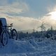 Mit dicken Reifen in den Schnee