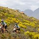 Nicky Giliomee and Cherise Willeit of Honey Custom Apparel climb above Slanghoek during stage 4 of the 2021 Absa Cape Epic Mountain Bike stage race from Saronsberg in Tulbagh to CPUT in Wellington, South Africa on the 21th October 2021

Photo by Gary
