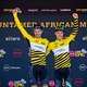 Overall leaders Andreas Seewald and Martin Stosek of Canyon Northwave MTB during stage 1 of the 2022 Absa Cape Epic Mountain Bike stage race from Lourensford Wine Estate to Lourensford Wine Estate, South Africa on the 21st March 2022. Photo by Gary P