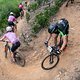 Riders decending switchbacks during stage 3 of the 2019 Absa Cape Epic Mountain Bike stage race held from Oak Valley Estate in Elgin, South Africa on the 20th March 2019.

Photo by Xavier Briel/Cape Epic

PLEASE ENSURE THE APPROPRIATE CREDIT IS G