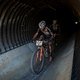 Stage winners Louis Meija &amp; Johnny Cattaneo of team 7C CBZ WILIER exit a tunnel under the Helshoogte Pass during stage 6 of the 2019 Absa Cape Epic Mountain Bike stage race from the University of Stellenbosch Sports Fields in Stellenbosch, South Afri