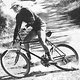 Fisher trying out Charlie Cunninghams brakes and fork on a Ritchey