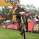Lars Forster of Scott-SRAM MTB-Racing celebrates winning stage 2 of the 2019 Absa Cape Epic Mountain Bike stage race from Hermanus High School in Hermanus to Oak Valley Estate in Elgin, South Africa on the 19th March 2019

Photo by Shaun Roy/Cape E