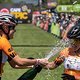 Sina Frei and Laura Stigger of team 91-Songo-Specialized during stage 7 of the 2021 Absa Cape Epic Mountain Bike stage race from CPUT Wellington to Val de Vie, South Africa on the 24th October 2021

Photo by Simon Pocock/Cape Epic

PLEASE ENSURE THE 